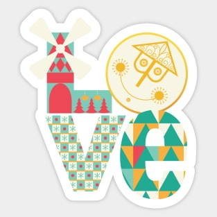 It's a World of LOVE at Christmas Sticker